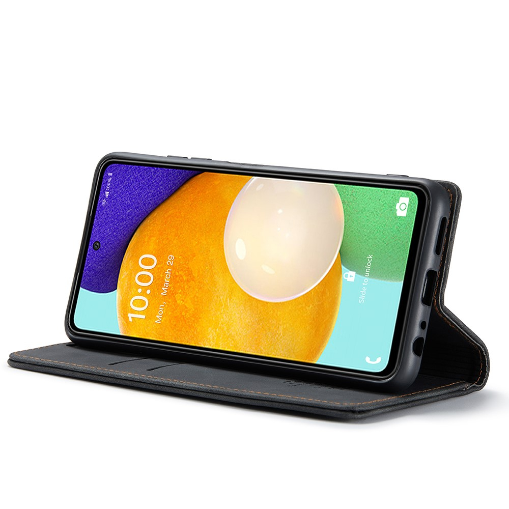 Samsung Galaxy A53 5G Leder Tasche Flip Wallet Etui mit Kartenfächern - Schwarz