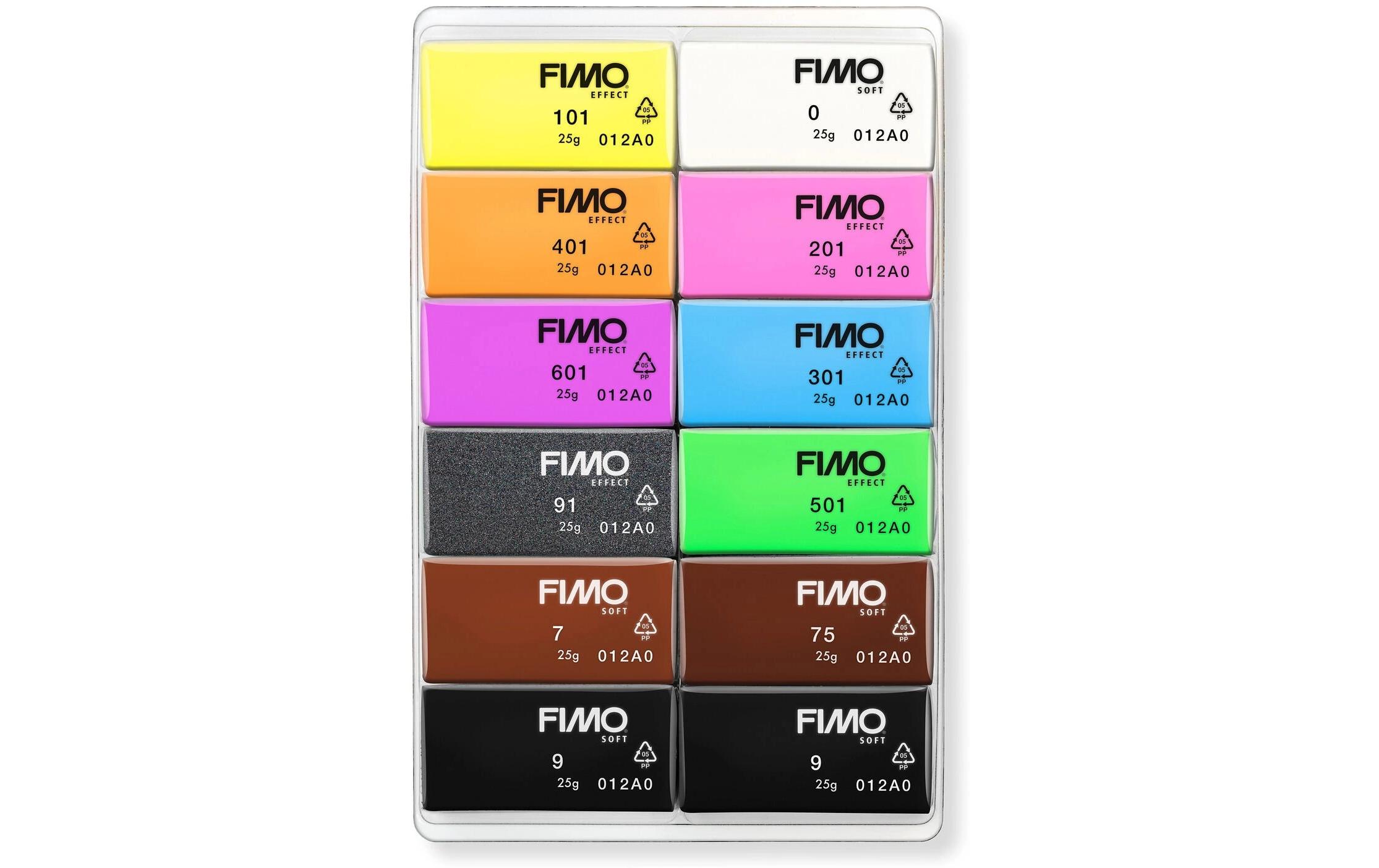 Modelliermasse Effect Set Neon Colours 12 FarbenMasse zum Formen