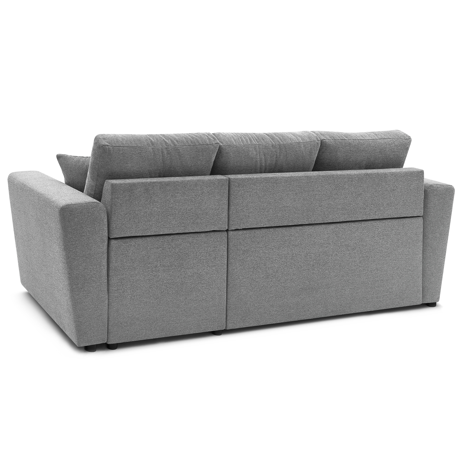 Ecksofa - grau - Staukasten - Liegefunktion
