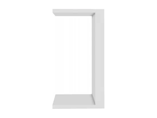 Meuble Bout de Canapé Blanc 2 Niches L 36 H 68 P 38.5 cm