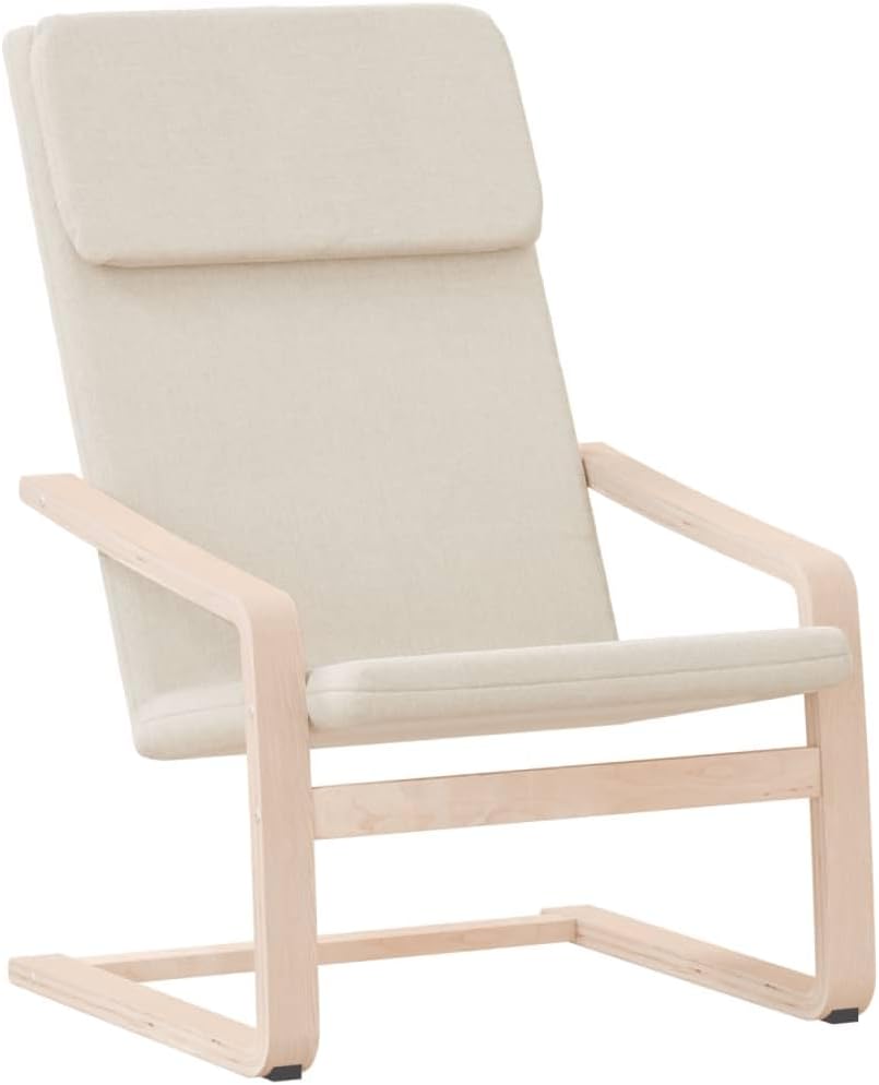 vidaXL Relaxsessel Polstersessel Polsterstuhl Relaxstuhl Sessel Stuhl Loungesessel Wohnzimmersessel Ruhesessel Fernsehsessel Creme Stoff