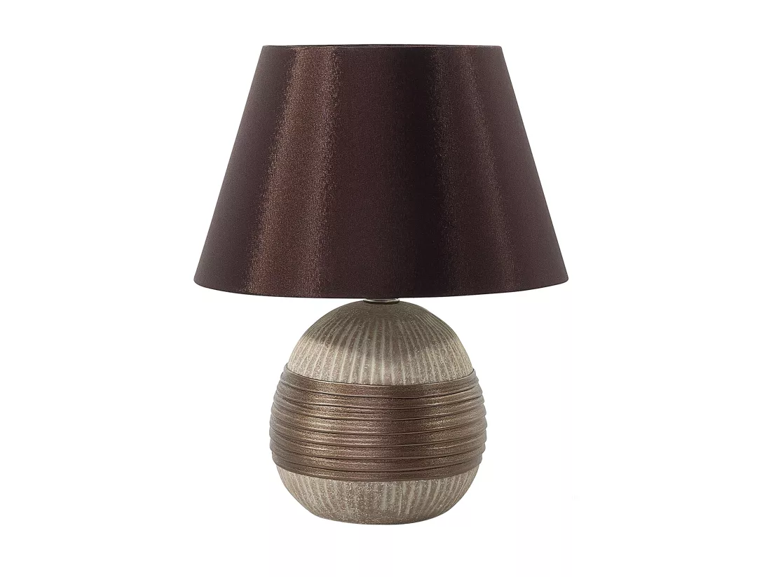 Lampe à poser SADO Porcelaine Marron
