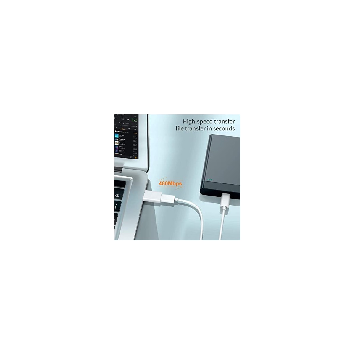 USB 3.0 (hann) til USB-C (hun) adapter Sølv