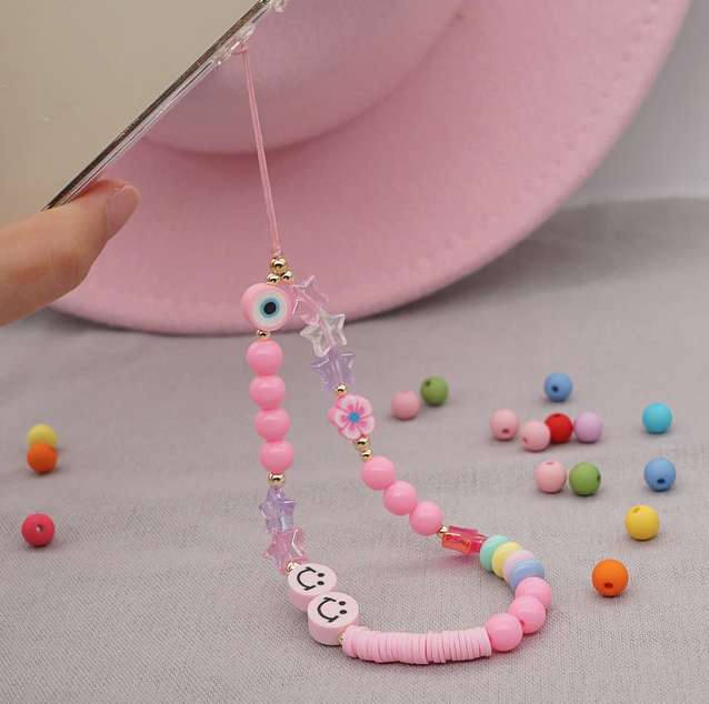 Universal Handy Kette Phone Charms Schmuck Anhänger Handgelenkschlaufe - Heart Style 4