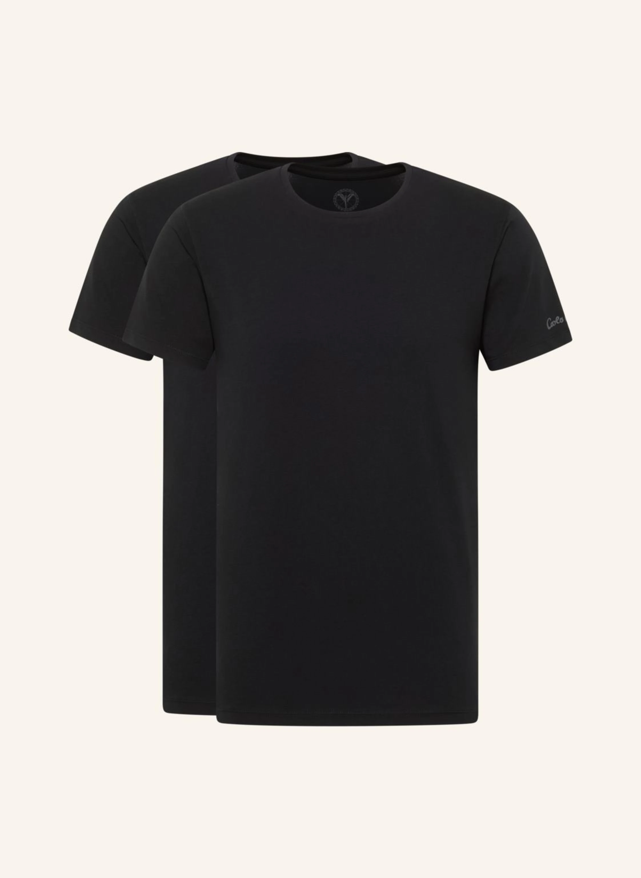 CARLO COLUCCI Rundhals T-Shirt, 2er Pack CAVALLARO