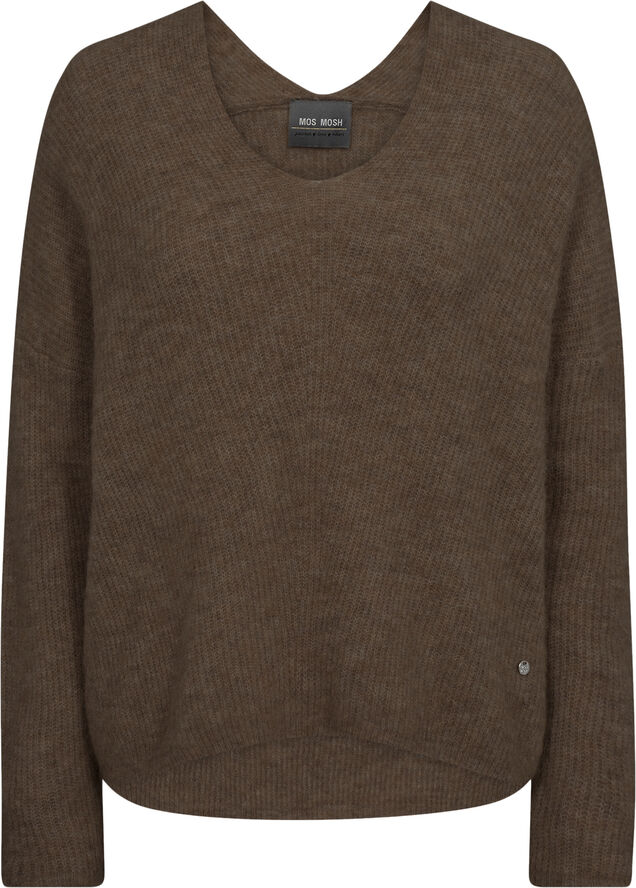 Mos Mosh MMThora V-Neck Knit Rain drum