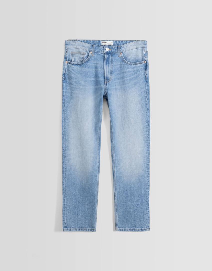 calça jeans de corte justo