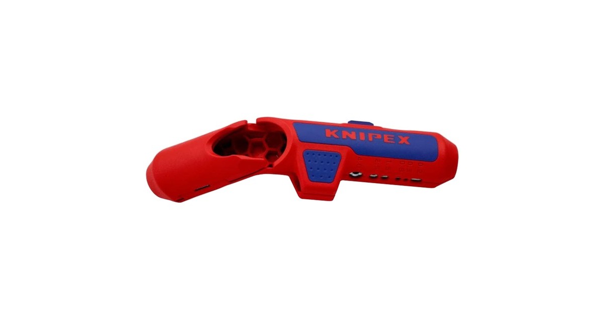 KNIPEXErgostrip universeel ontmantelingsgereedschap 16 95 02 SB kabelstrip-/ontmantelingsgereedschap  (Rood/blauw, links-handig)