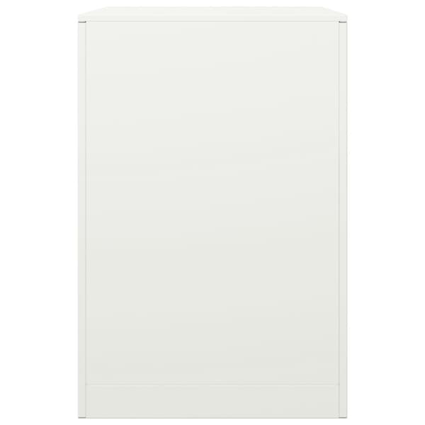 vidaXL Vedstativ hvit 60x40x60 cm stål