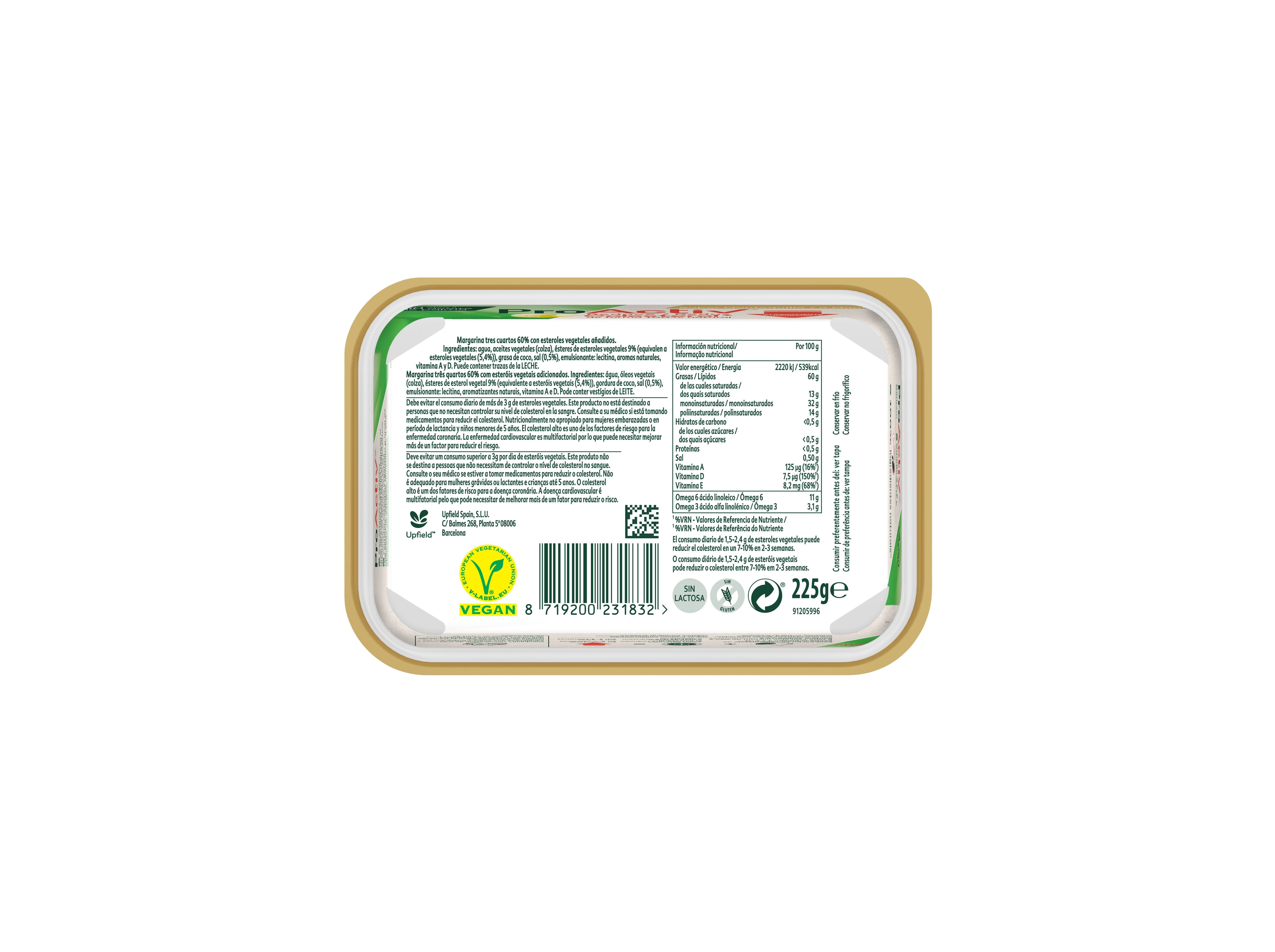 CREME BECEL VEGETAL PRO ACTIV SABOR MANTEIGA 225G