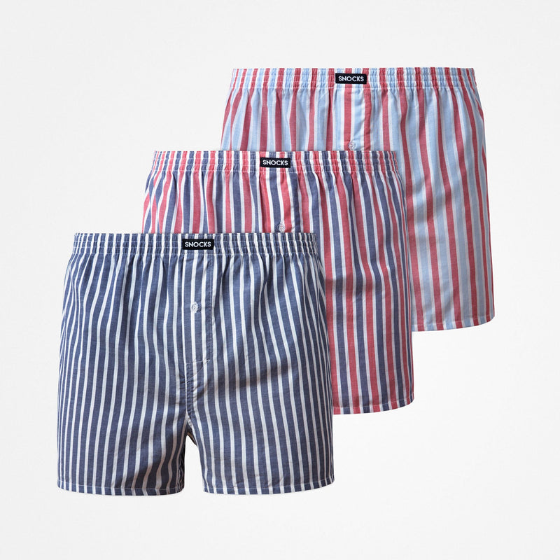 American Boxershorts aus Bio-Baumwolle Stripe