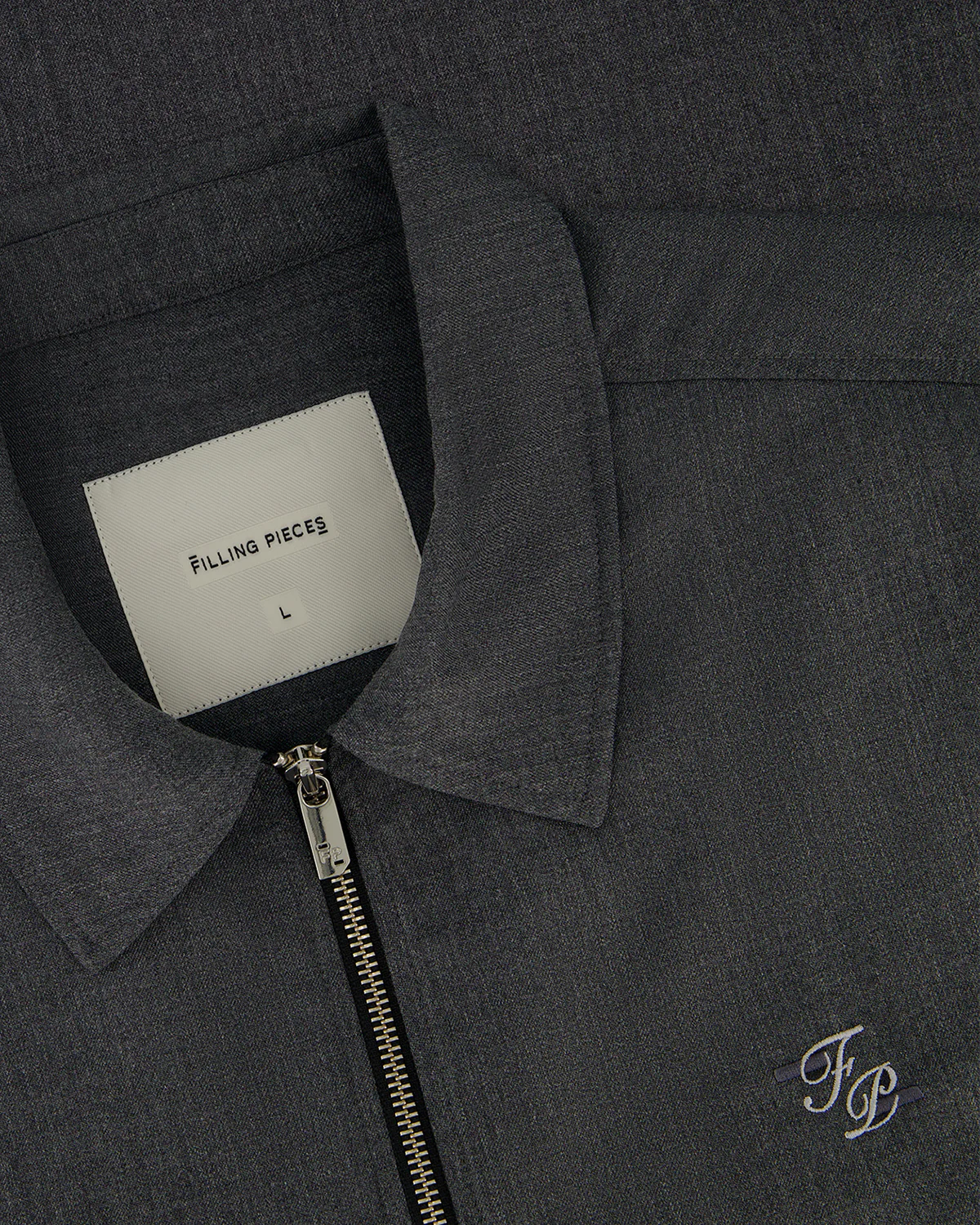 Coach Jacket Twill Wool Grey