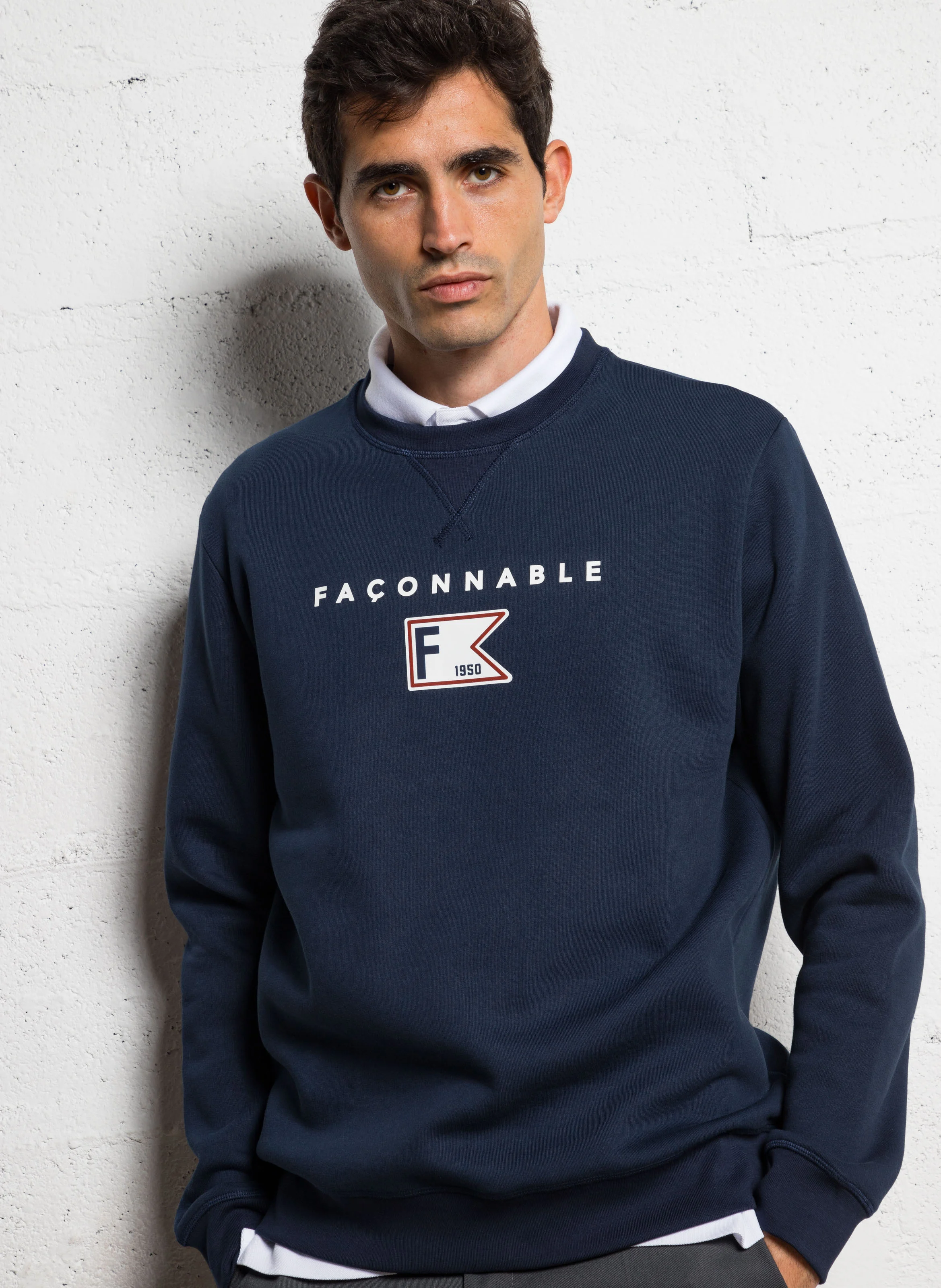 Sweat logo en coton| Bleu