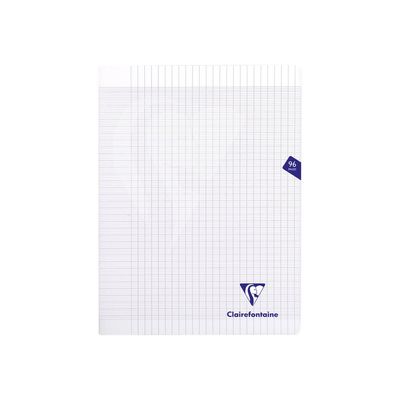 Clairefontaine Mimesys - Cahier polypro 24 x 32 cm - 96 pages - grands carreaux (Seyes) - incolore