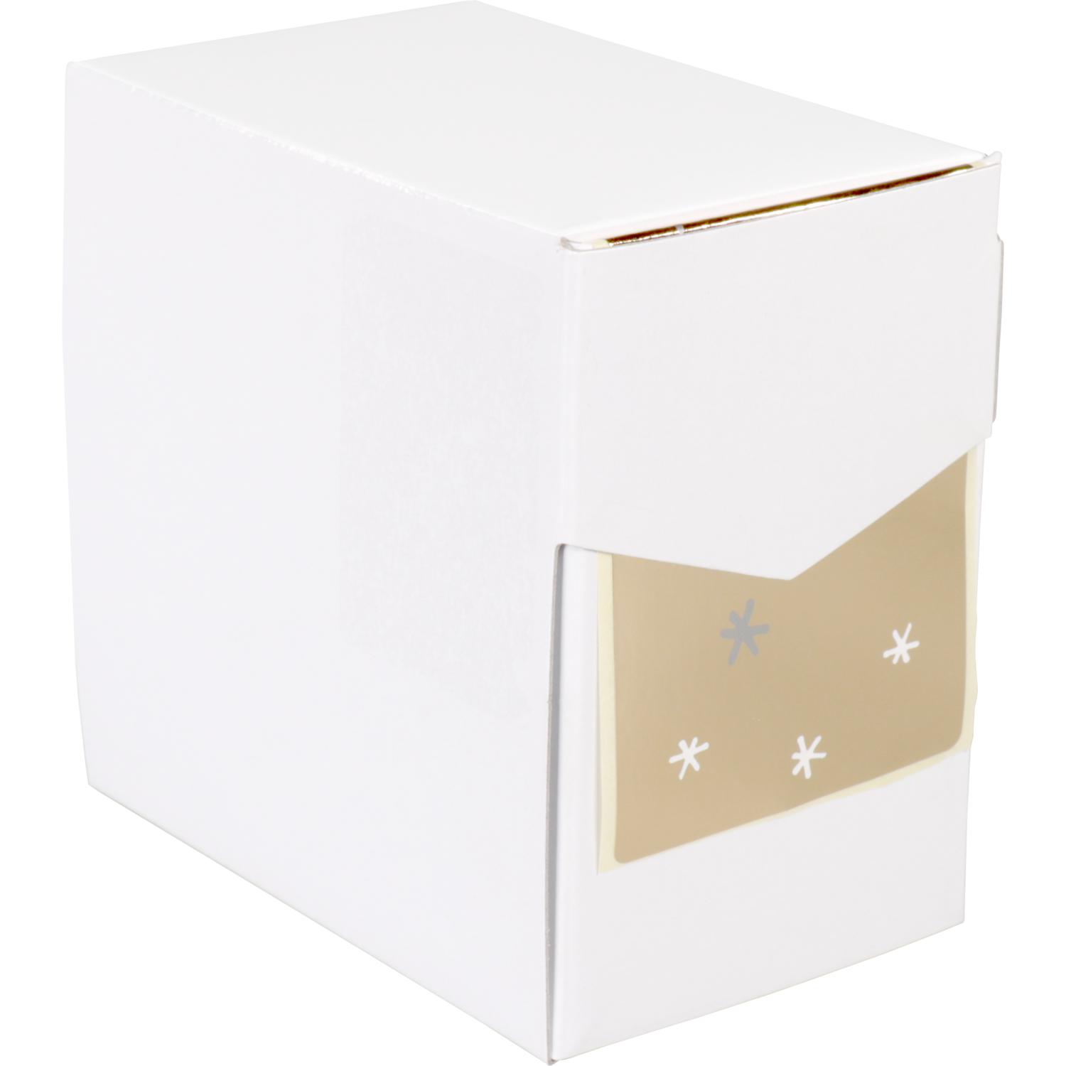 Sluitsticker, Happy holidays, 200x60mm, papier + PE, goud/wit