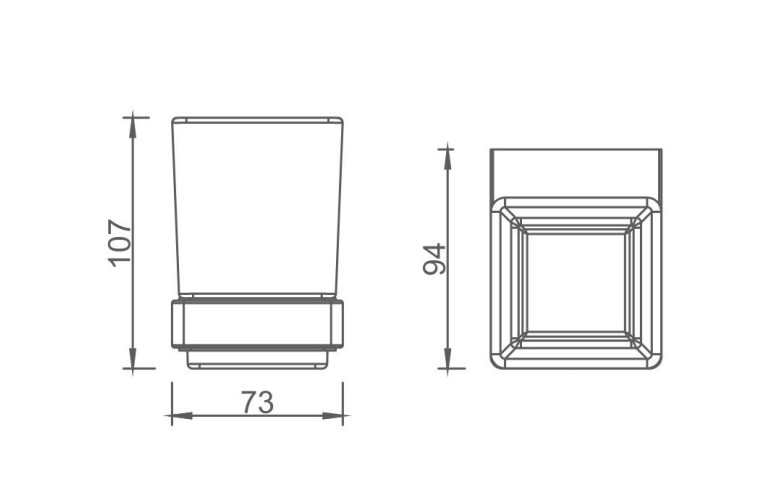 Plieger Altea glashouder met glas chroom