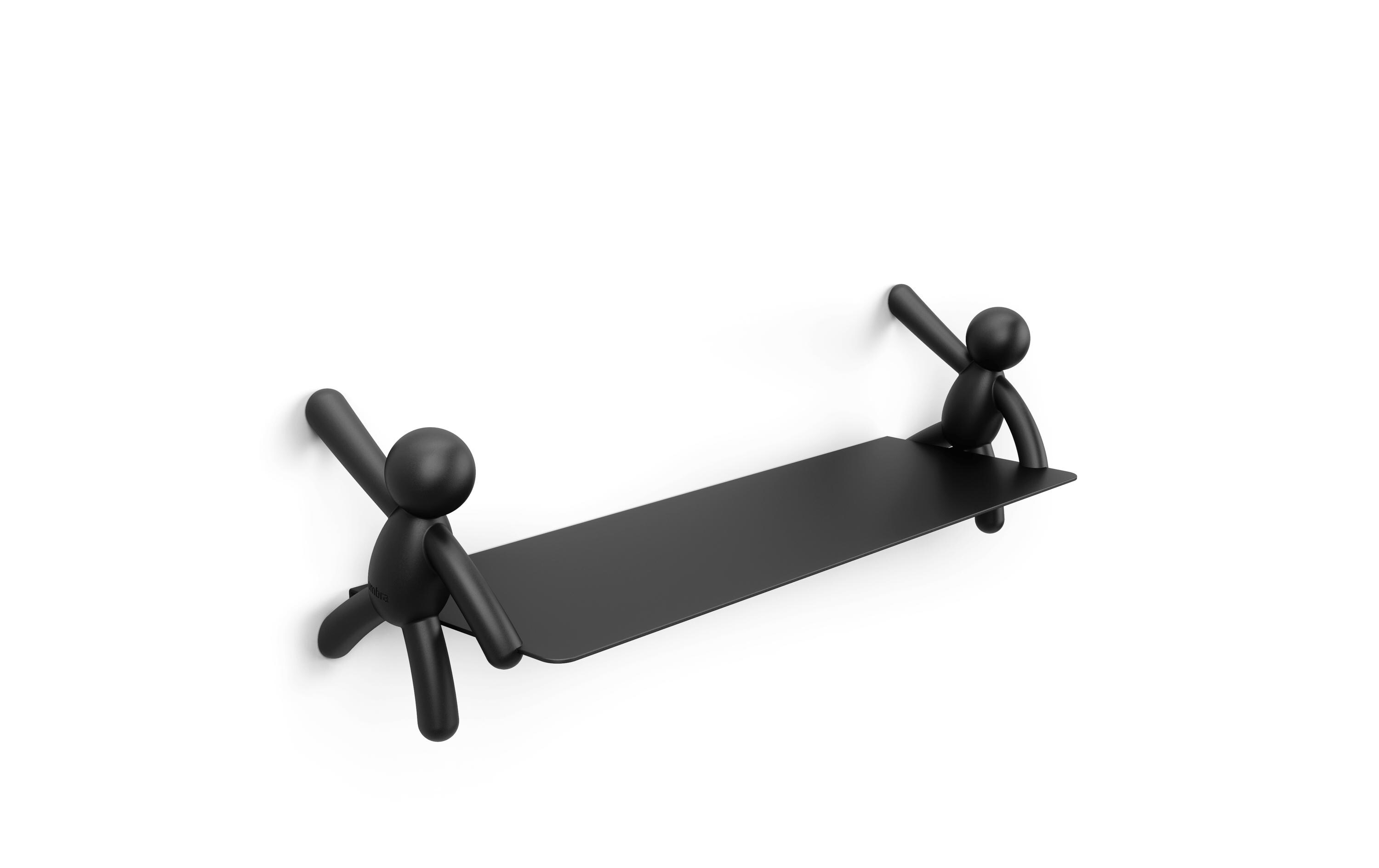 Wandregal Buddy 46 x 14 cm, SchwarzWandregal aus Stahl
