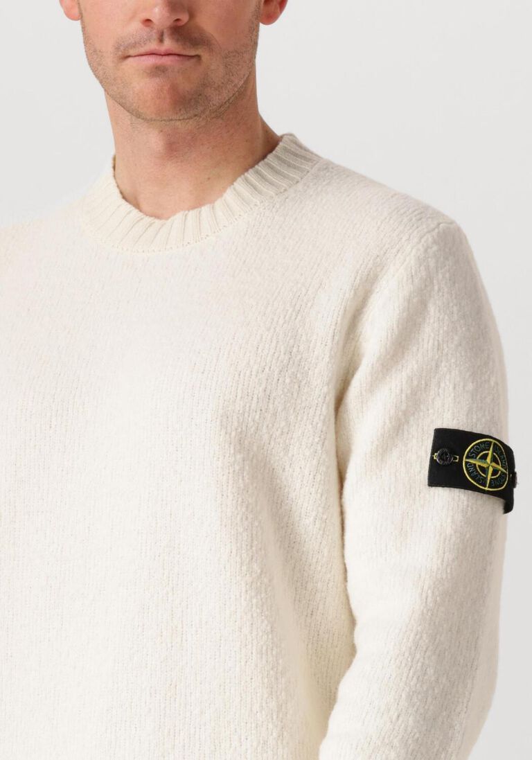 ecru stone island trui crew neck