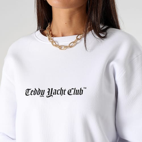 Sweat Crewneck Femme Art Series Dripping Pink Blanc
