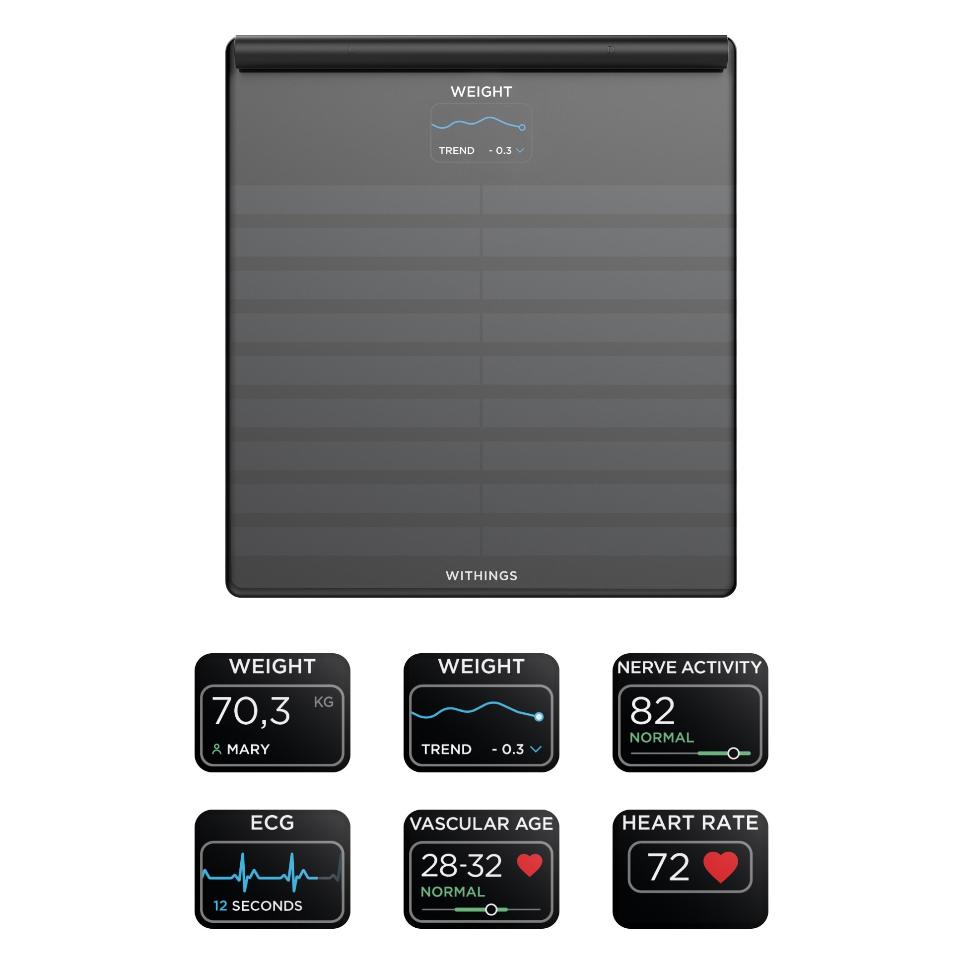 Withings Body Scan Connected Health Station Smartvekt - Svart