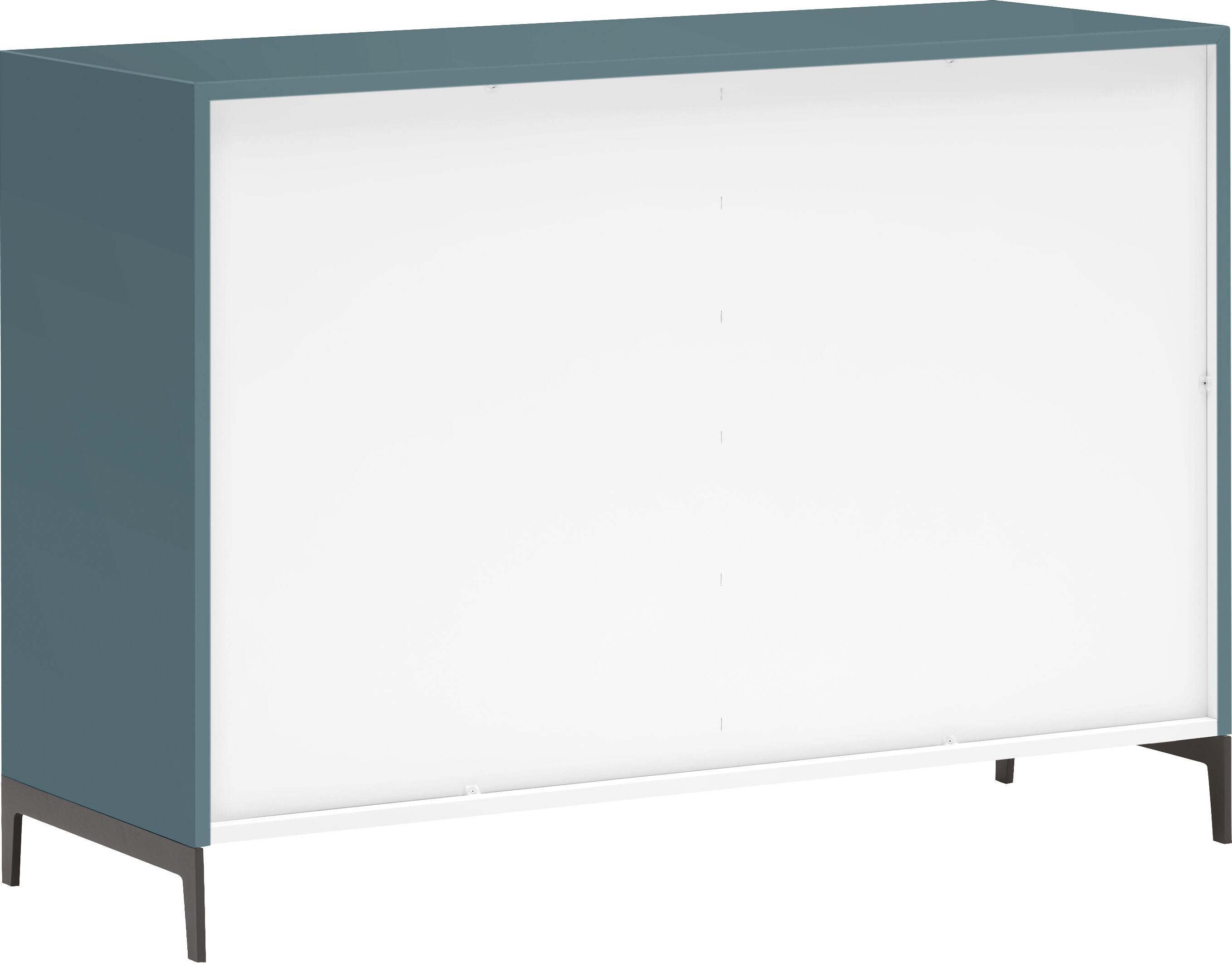 LUX Sideboard - Mittelblau / B: 120.0 cm x T: 46.0 cm x H: 86.5 cm