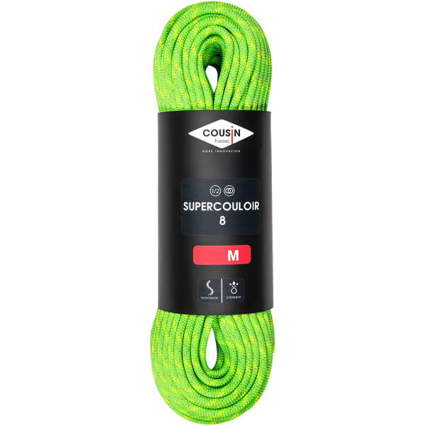Corde alpinisme COUSIN SUPERCOULOIR 8.0 50M GREEN GRANNYSMITH
