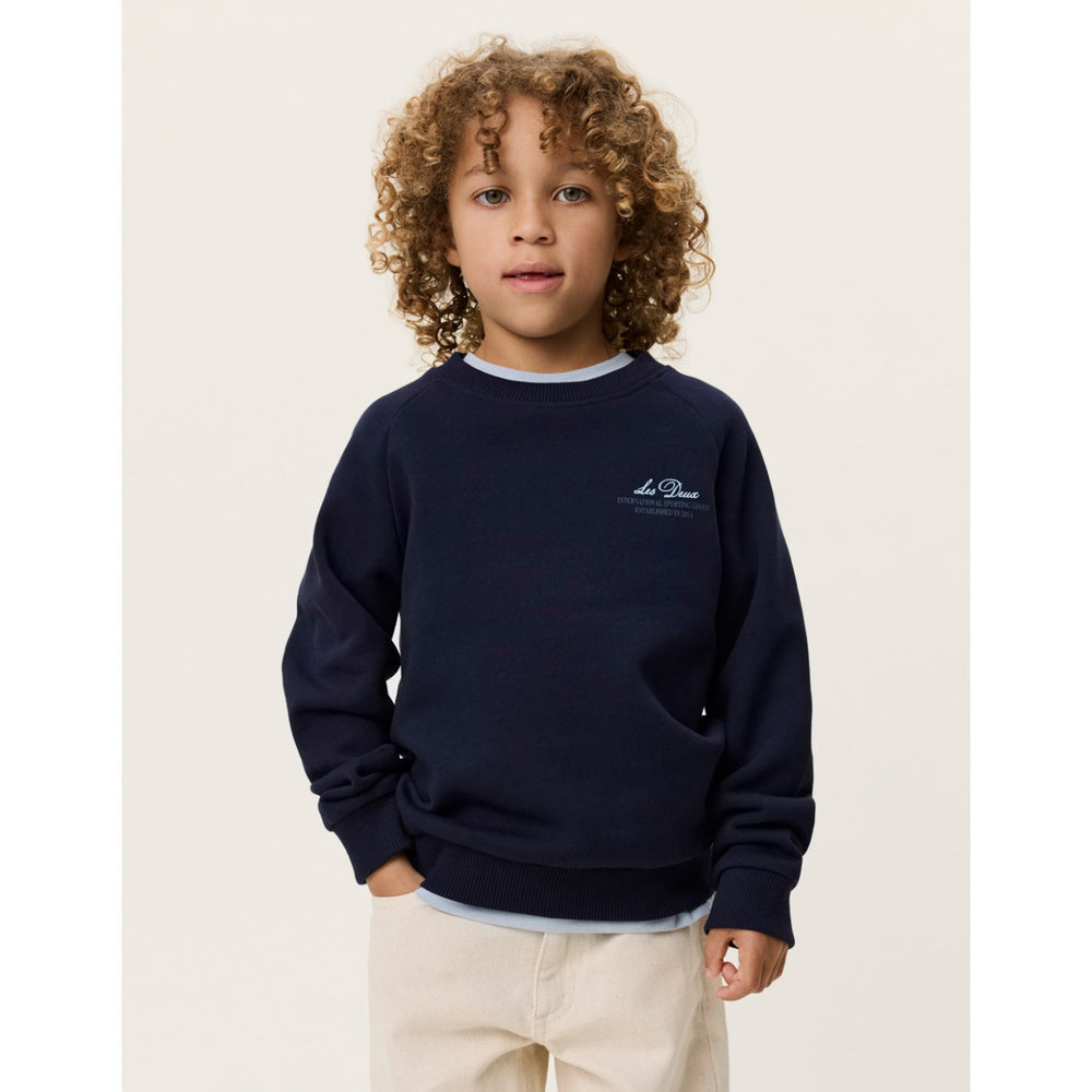 Køb Les Deux Kids Dark Navy Globe Sweatshirt