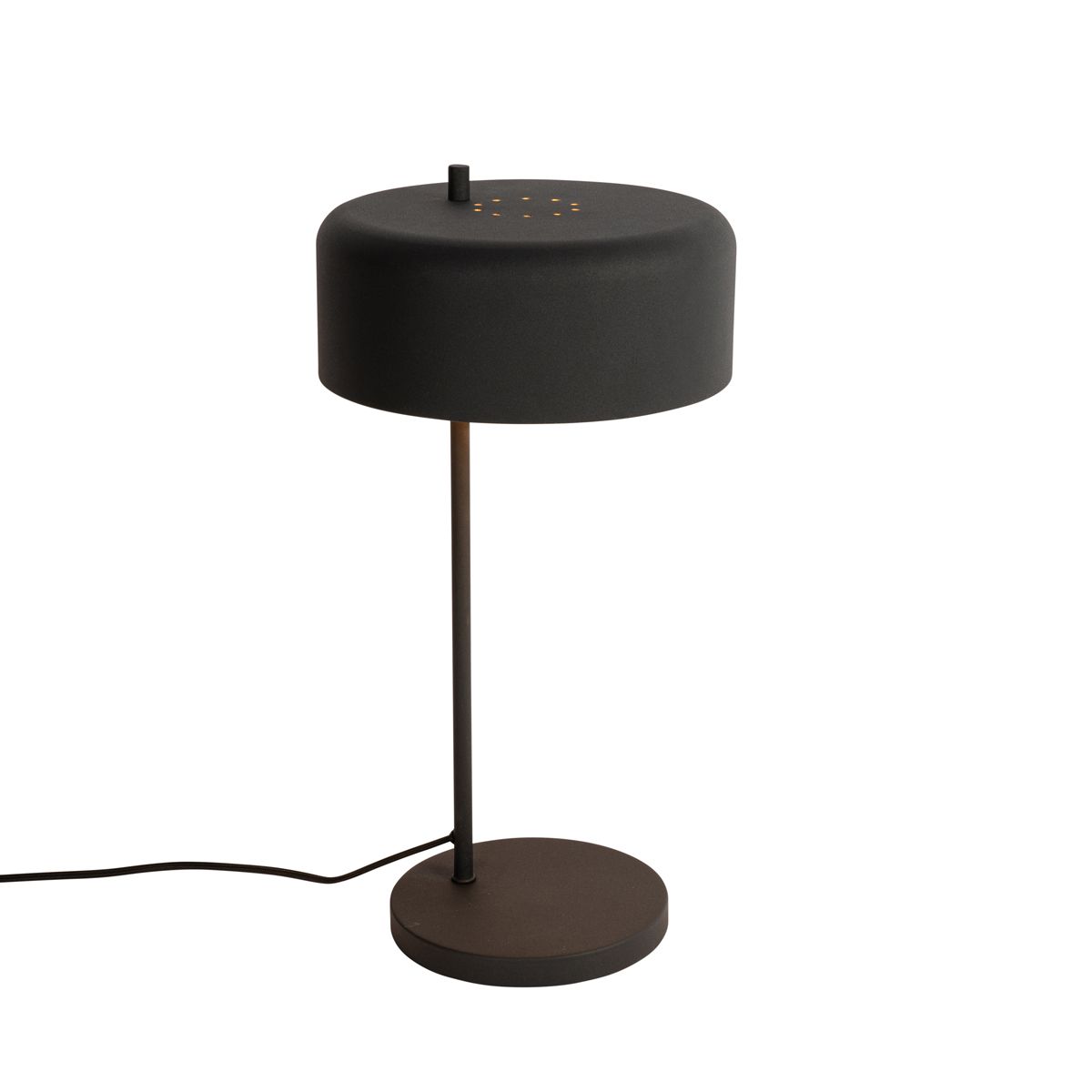 Retro tafellamp zwart met gouden binnenkant - Jinte