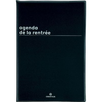 Agenda de la rentrée Boréal - 1 semaine sur 2 pages - 16 x 24 cm - noir - Oberthur