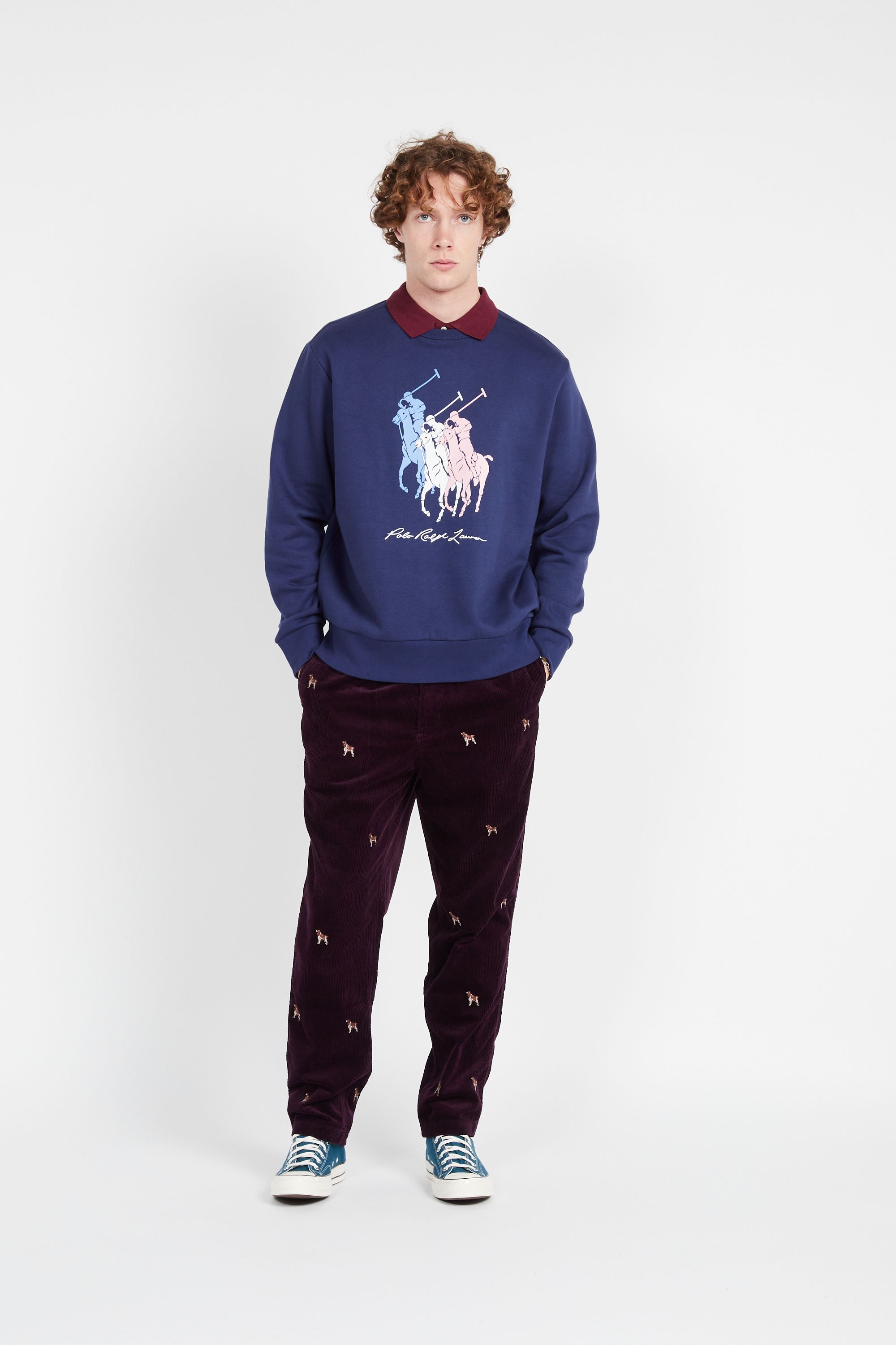 POLO RALPH LAUREN Sweat Big Pony Fleece Sweatshirt Bleu
