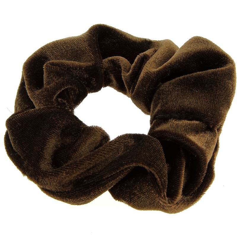 Chouchou velours marron