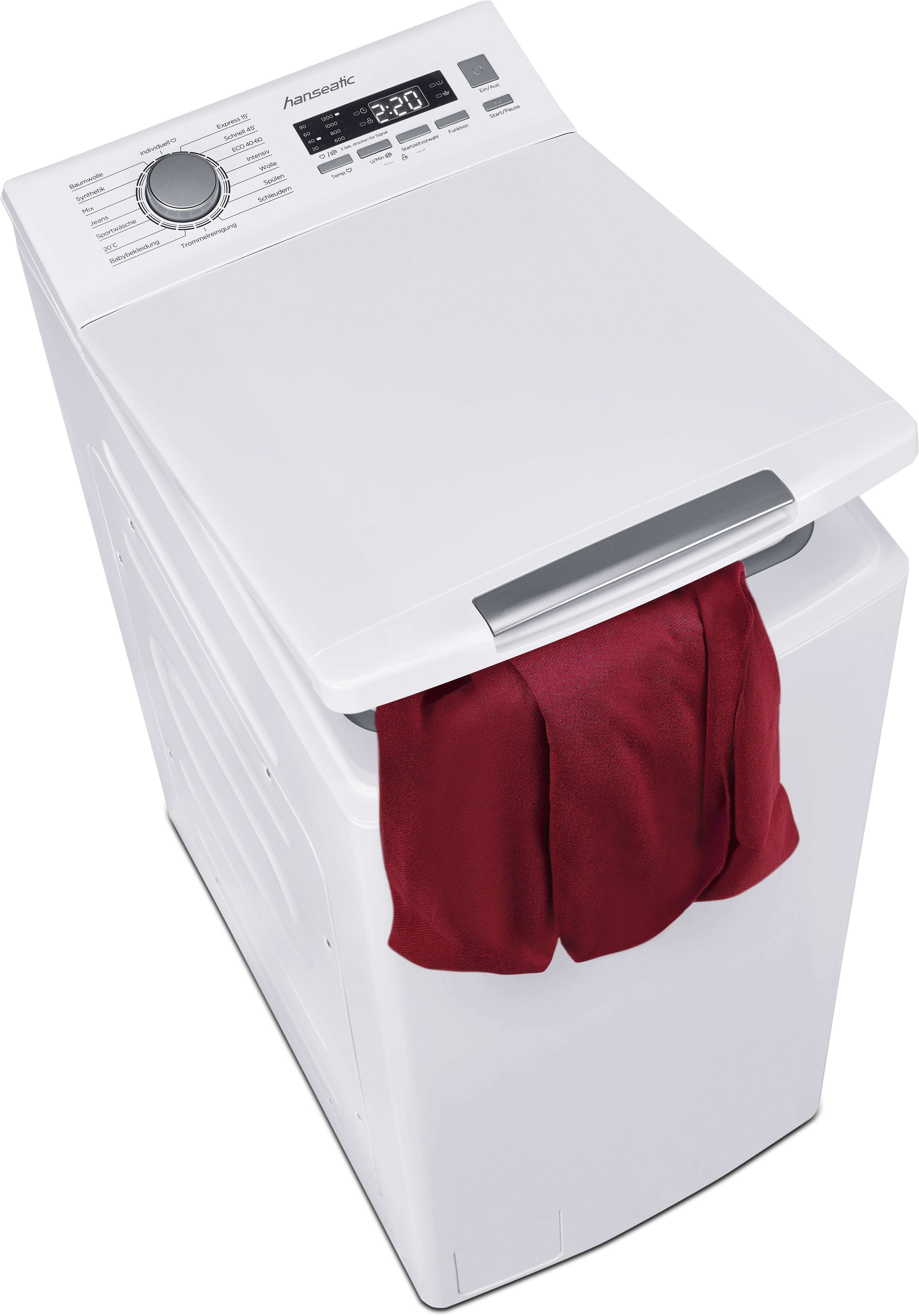 Hanseatic Waschmaschine Toplader »HTW7512C« 7,5 kg 1200 U/min Mengenau