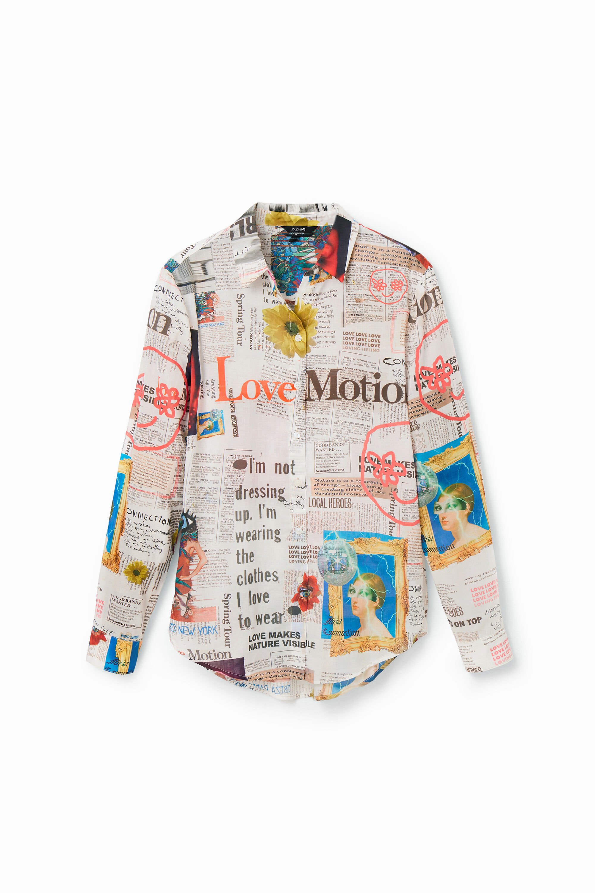 Chemise manches longues journal