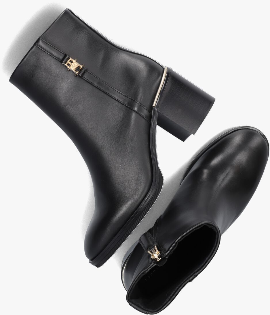 TOMMY HILFIGER zwarte tommy hilfiger enkellaarsjes feminini th hardware mid bootie
