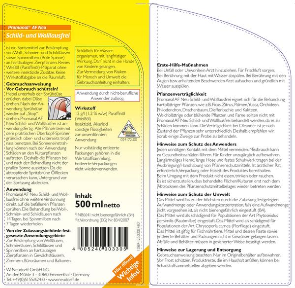 Neudorff Promanal® AF Neu Schild- und