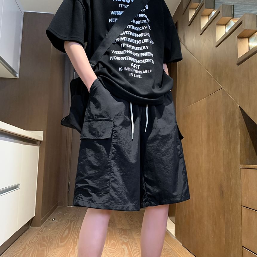 emeisa - Effen short met middelhoge taille