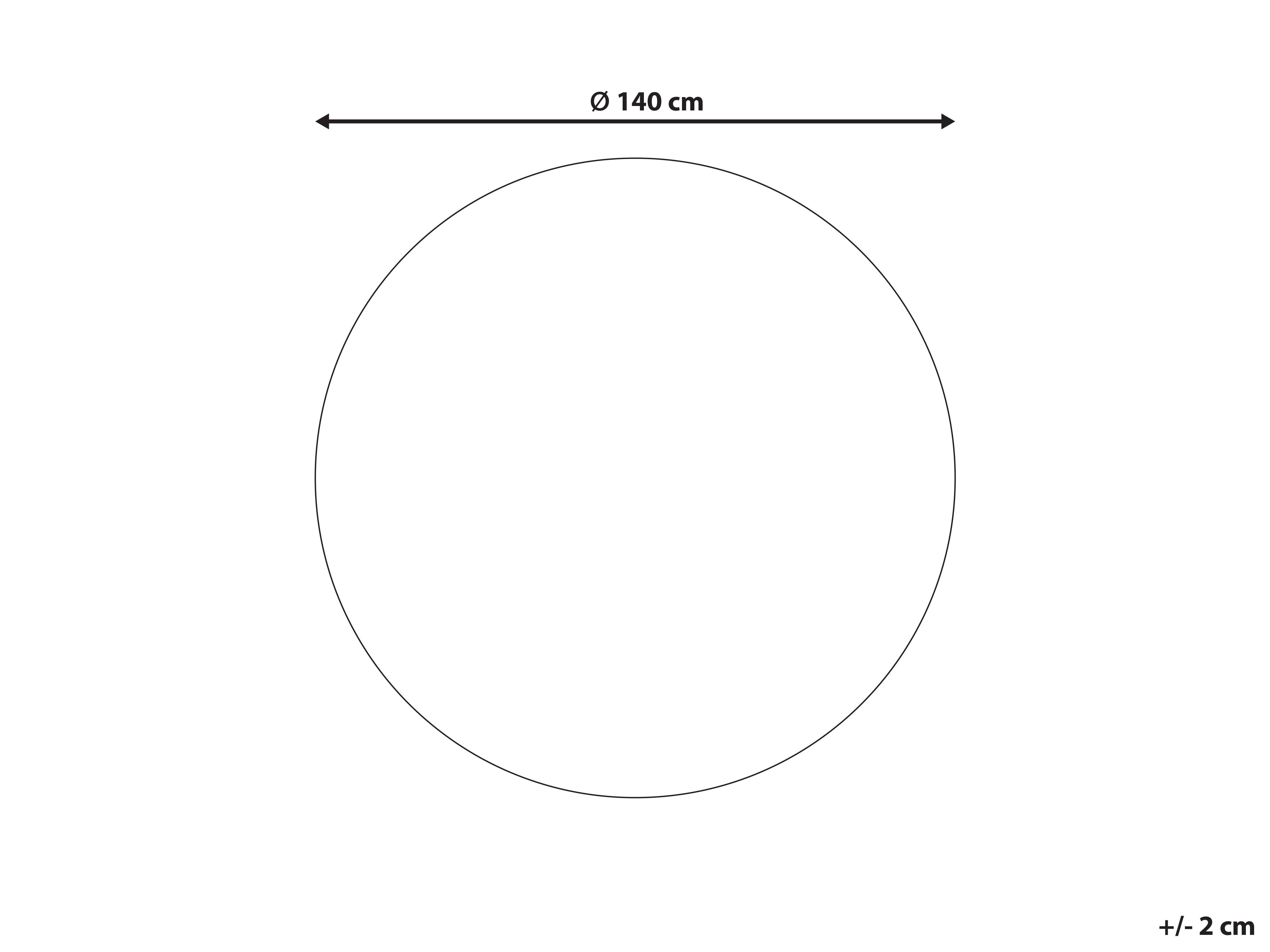 Vloerkleed SIMAV Grijs ø 140 cm