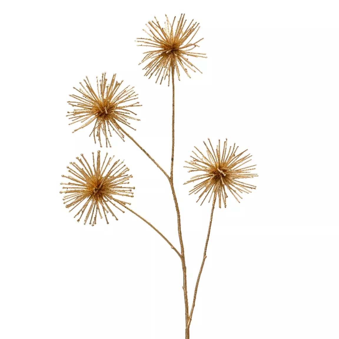 Fleur décorative de Noël (H85 cm) Allium Butterfly Or
