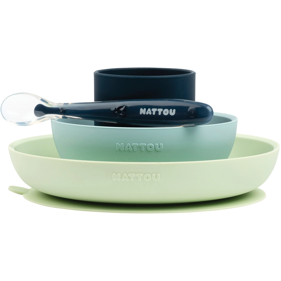Nattou Esslern Set 4 teilig Grünblau