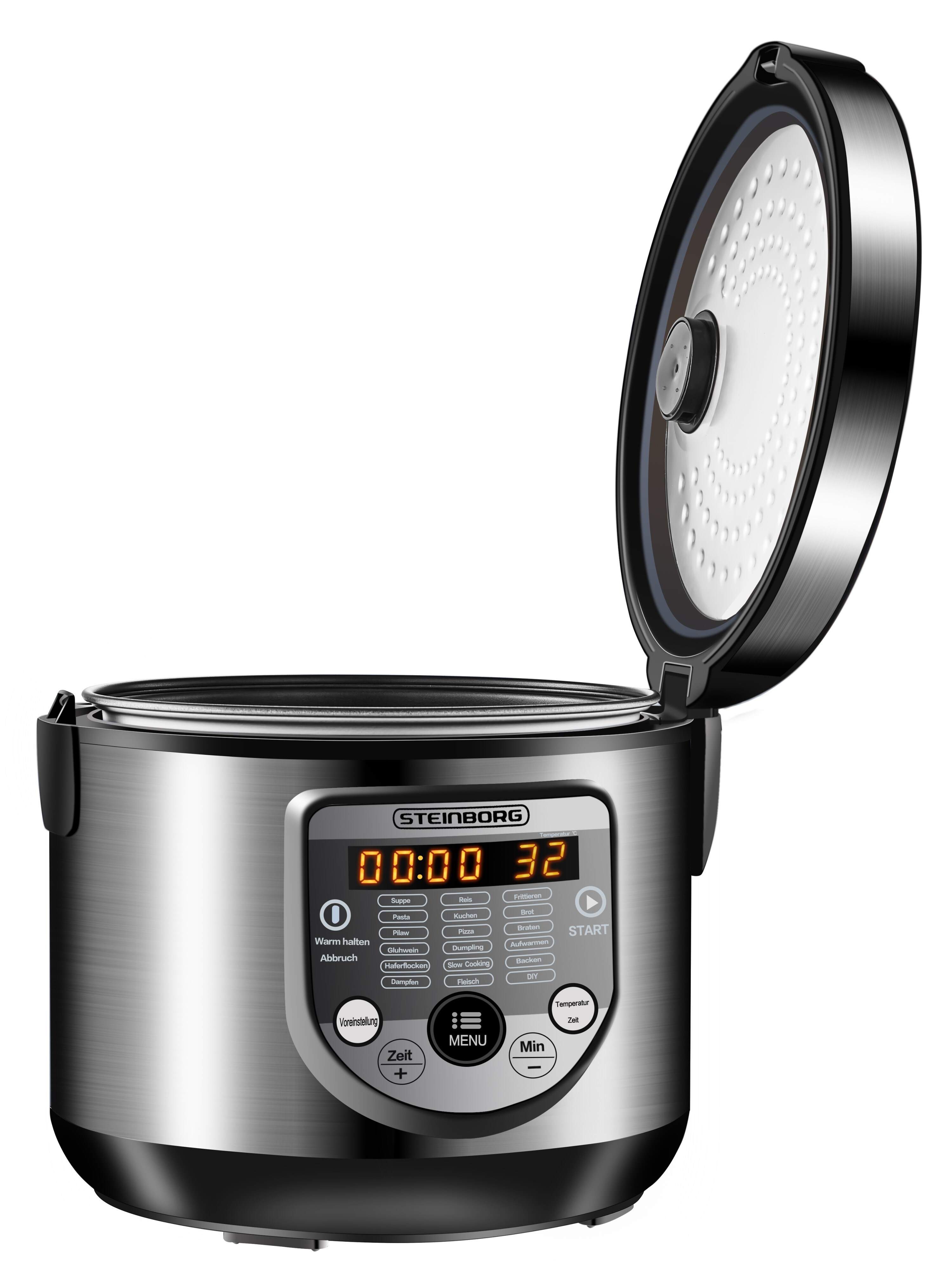 Steinborg digitaler Multikocher 5L Edelstahl 900W inkl. Rezeptbuch