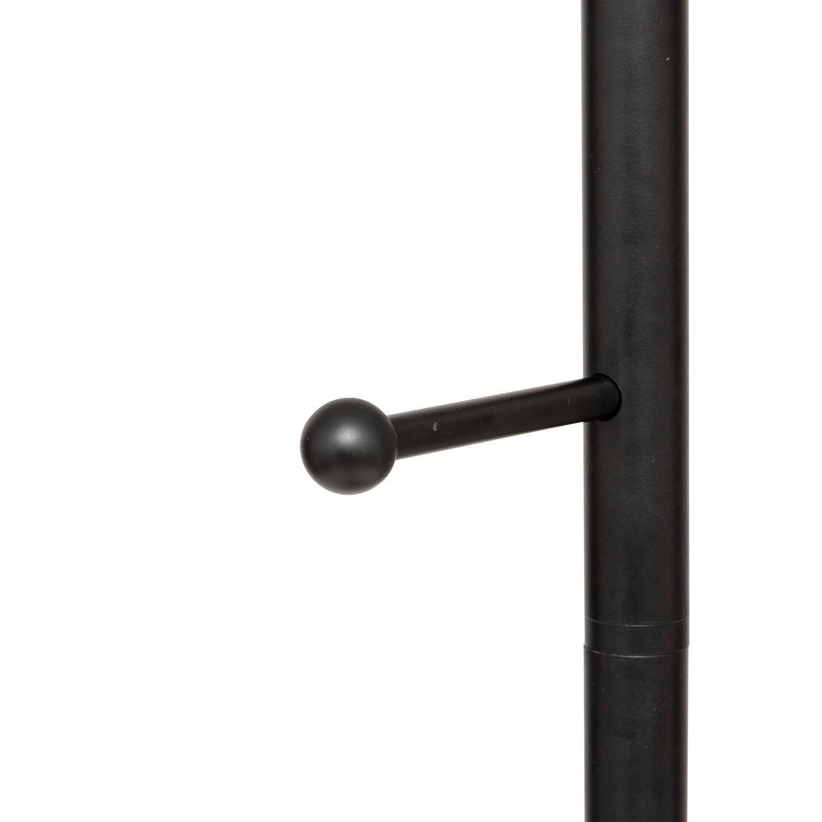 PORTE MANTEAUX BLACKMARBLE ET 6 TIGES METAL NOIR