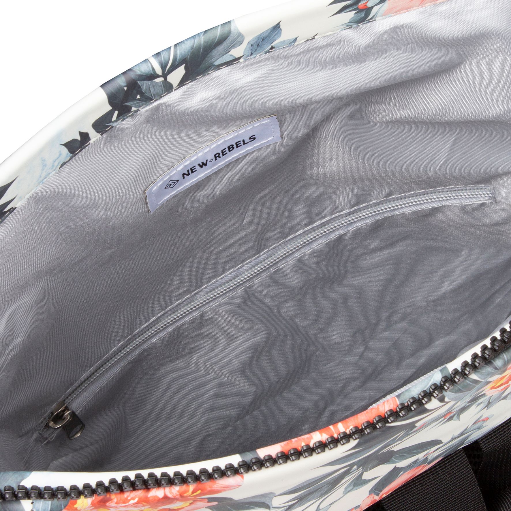 New Rebels Flora Mart New York Rolltop Backpack White