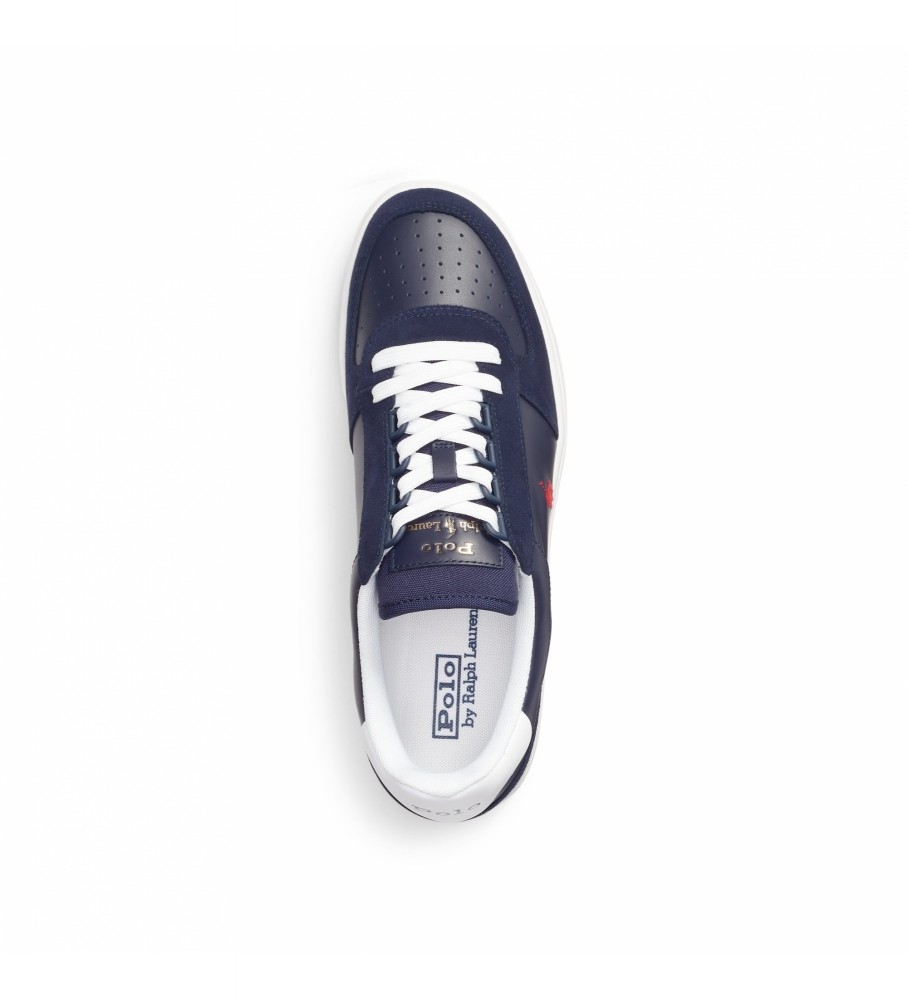 Sapatos curtos de couro azul marinho Ralph Lauren