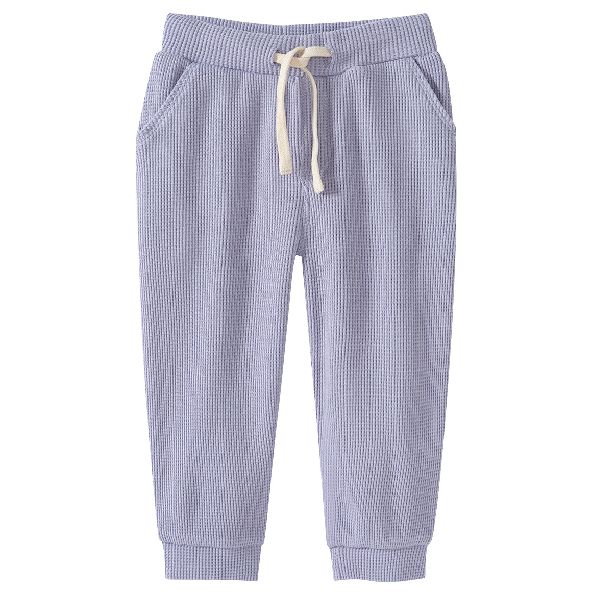 Topomini Pure Collection 2 Baby Jogginghosen aus Waffel-Piqué terracotta / hellblau