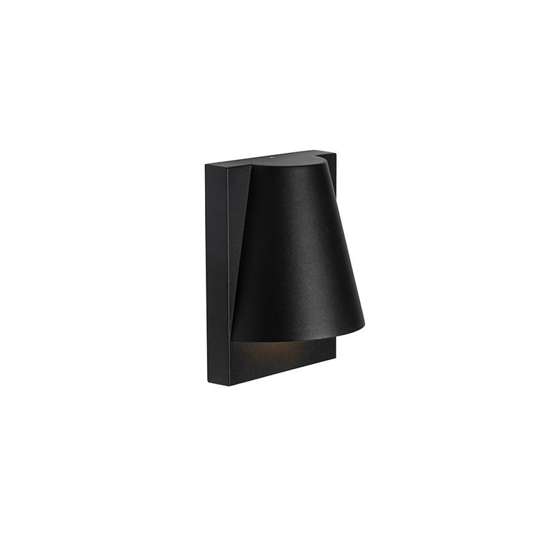 Buiten wandlamp zwart IP44 met schemerschakelaar - Femke