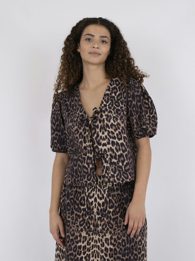 Neo Noir Bianca Leo Blouse Leopard