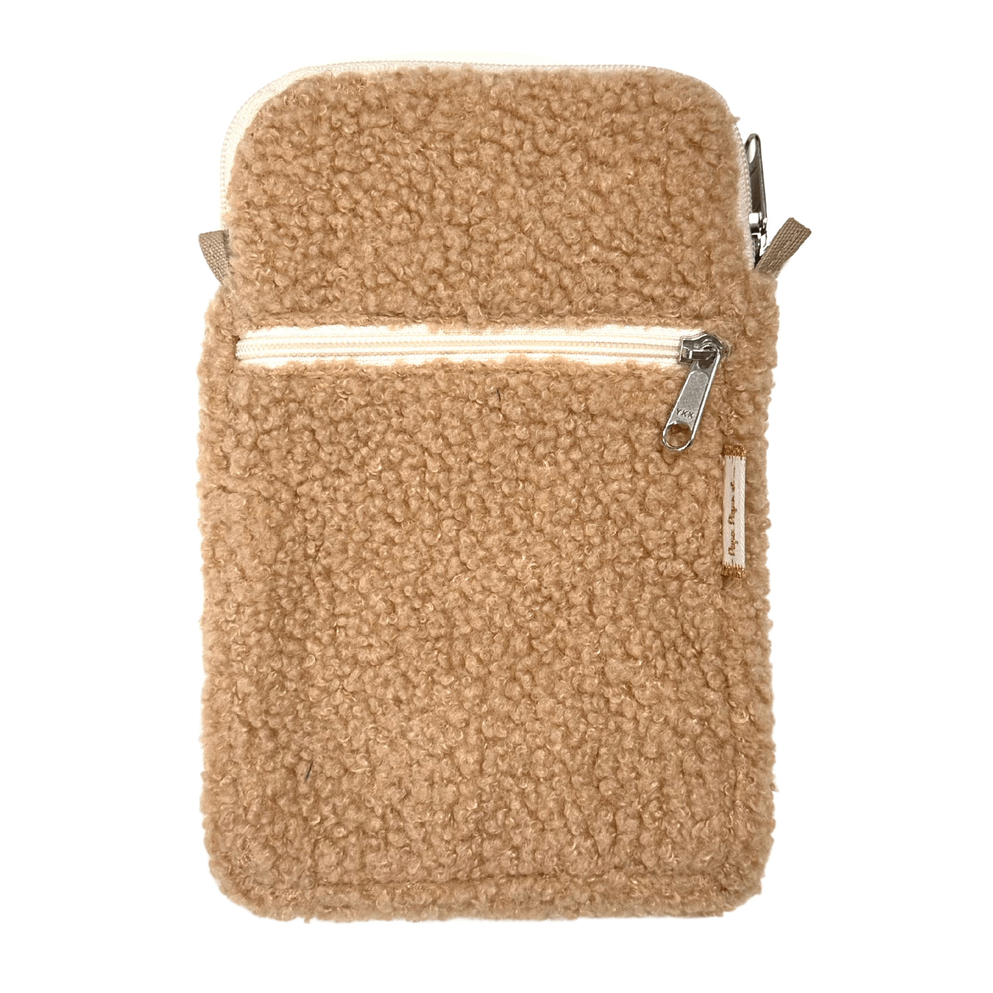 Pochette Téléphone Matelassée Moumoute Camel