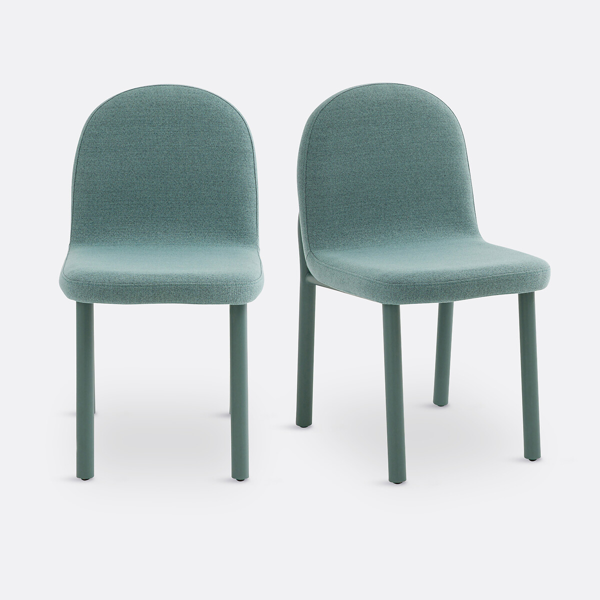 LA REDOUTE INTERIEURS<br>Conjunto de 2 cadeiras em tecido texturizado cor terra, Polly