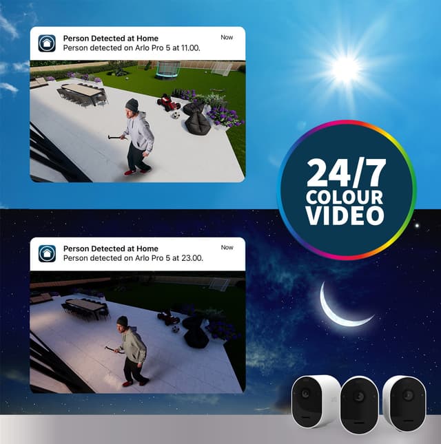 Arlo Pro 5 sikkerhedskamera (hvid/2-pak)