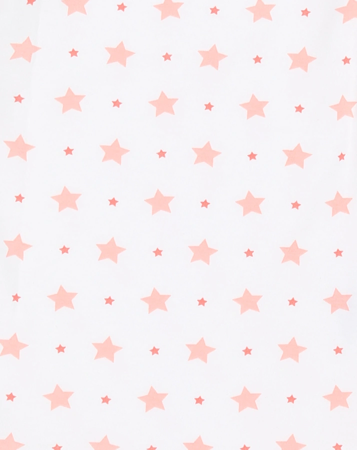 Jersey-Unterziehsack BabyNest® STARS in weiß/hellkoralle